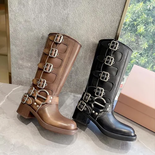 Miniatura 3 de MissHeel Botas de equitación para mujer, botas de arnés de pantorrilla ancha