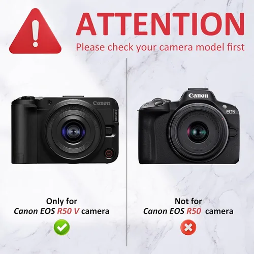 Miniatura 2 de Rieibi Funda de silicona para cámara Canon EOS R50 V, funda protectora suave para cámara Canon EOS R50V, accesorios con 2 protectores de pantalla