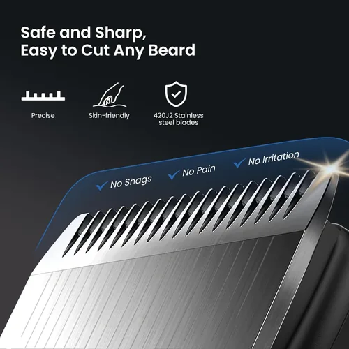 Miniatura 3 de MAXGROOM - Cortadora de barba 6 en 1 para hombres, afeitadora eléctrica inalámbrica impermeable, kit de aseo para bigote, cabello, cara, nariz
