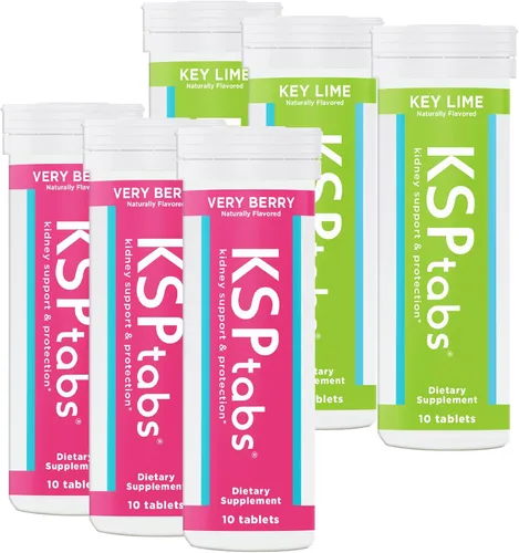 Berry & Lime Suplemento de hidratación natural y salud renal para combatir la formación de cristales de oxalato de calcio, sabor mixto, paquete de 6