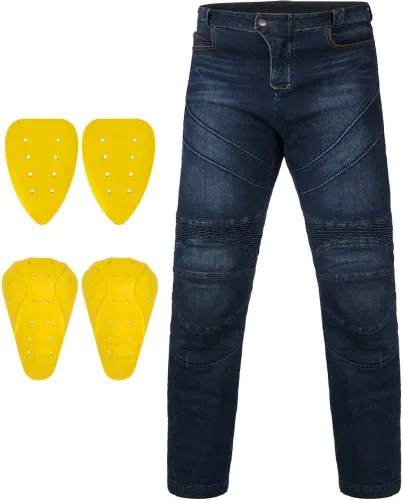 Miniatura 2 de ILM Pantalones de Motocicleta Dirt Bike para Hombres CE Blindados Equipo de Conducción de Motocross Jeans Motocicleta Aventura Touring Pantalón Azul
