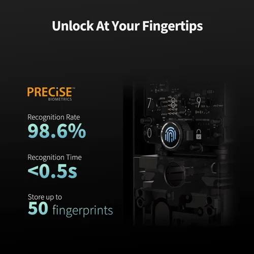 Miniatura 2 de Aqara Smart Lock U100, cerradura inteligente sin llave con huella dactilar para puerta con Apple Home Key, teclado táctil, cerrojo electrónico