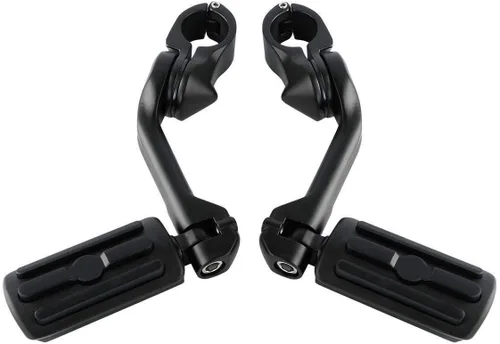 Miniatura 23 de TCMT Estribo corto de montaje en ángulo para carretera de 1 1/4 pulgadas para Harley Touring Road King Street Glide Road Glide Electra Glide Softail