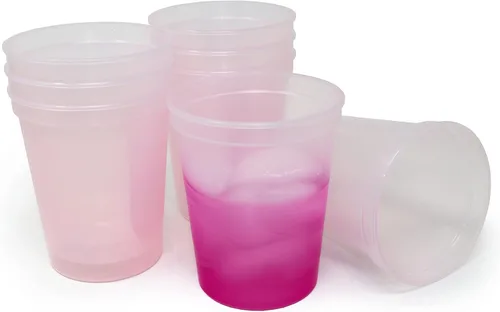 Miniatura 12 de Rolling Sands Vasos de plástico reutilizables para estadios de 16 onzas, paquete de 8, fabricados en Estados Unidos, sin BPA, aptos para Negro