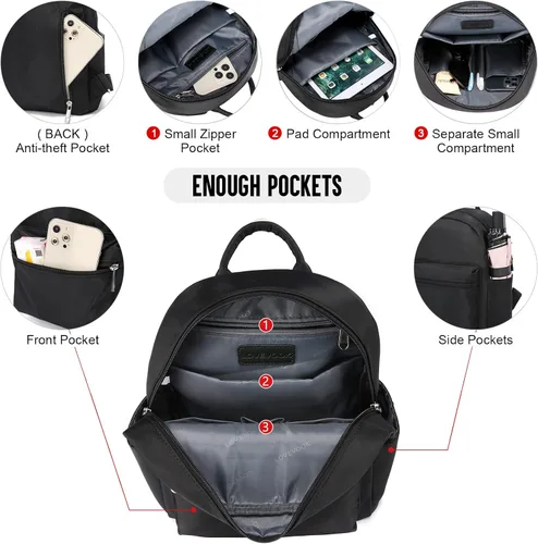 Miniatura 3 de LOVEVOOK Mini mochila pequeña y linda mochila de moda para niñas y mujeres