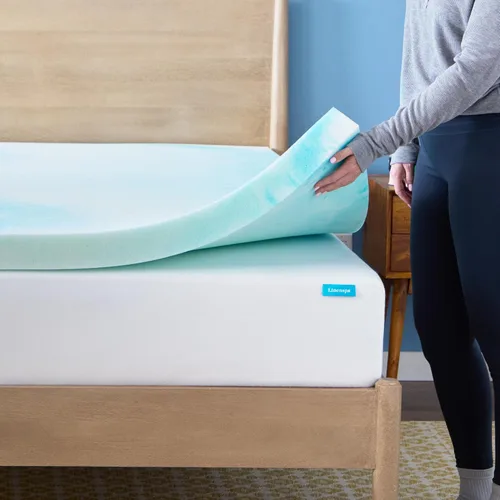 Miniatura 9 de Linenspa - Cubrecolchón de espuma viscoelástica de 2 pulgadas con infusión de gel - Sensación lujosa - Enfriamiento y alivio de presión