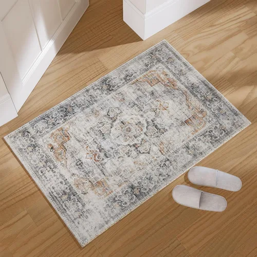 Miniatura 79 de Alfombra de pasillo lavable antideslizante: alfombra de cocina de 2 x 6 pies, resistente a las manchas, con parte trasera de goma, alfombra suave