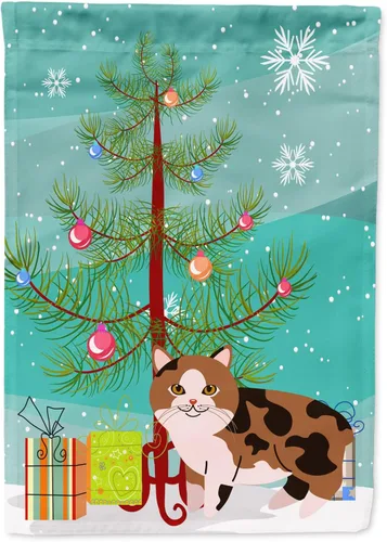 Miniatura 21 de Caroline's Treasures BB4411GF Bandera de jardín con diseño de gato abisinio con texto en inglés "Merry Christmas" para jardín, bandera decorativa
