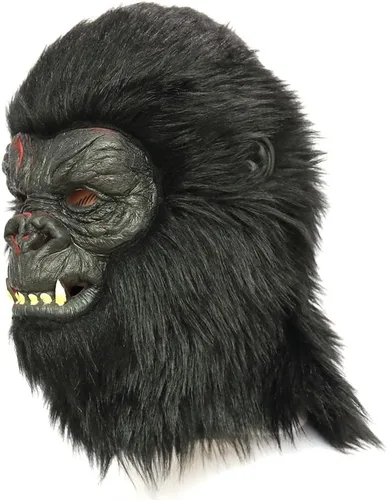 Miniatura 2 de Máscara gorila de látex de cabeza completa, disfraz de mono de Halloween para adultos, máscara de cosplay de animales realistas, accesorios de fiesta