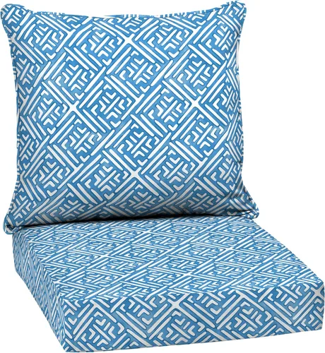 Miniatura 175 de Arden Outdoor Deep Seat Cushion Set, 24 x 24 pulgadas, Cojín para patio resistente al clima, a la lluvia y a la decoloración para silla, sofá y sofá