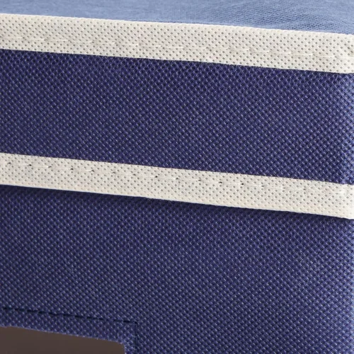 Miniatura 9 de Juvale Contenedores de almacenamiento de tela con tapas, organizadores de almacenamiento debajo de la cama, organizador plegable con ventana, Azul
