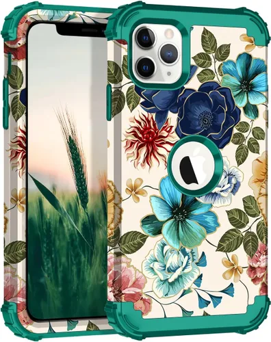 Miniatura 52 de Hocase Funda para iPhone SE 2022/2020, resistente a prueba de golpes, de plástico duro+goma de silicona, funda protectora híbrida para iPhone SE