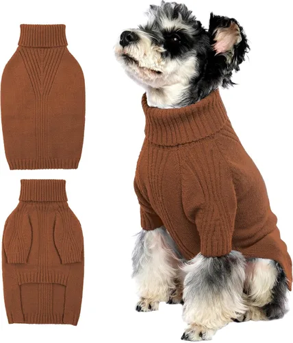 Miniatura 16 de IECOii Suéter extragrande para perro, suéteres térmicos cálidos para perros de raza gigante, ropa de punto, cuello alto de invierno, elástica