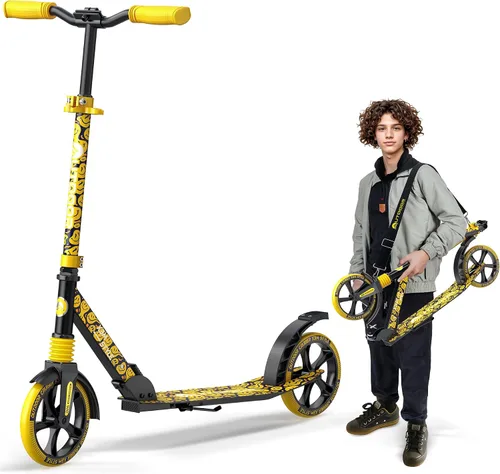 Miniatura 9 de Outdoor Cruiser Patinete para edades de 6+, para niños, adolescentes y adultos, carga máxima 250 LBS, plegable, ruedas grandes de 8 pulgadas, doble