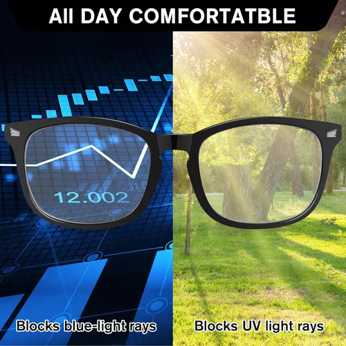 Miniatura 6 de Lentes de luz azul para mujeres y hombres, con bloqueo de luz azul, protección para computadora, juegos, televisión, teléfono, lectura