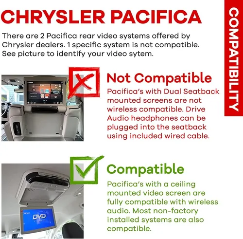 Miniatura 3 de Auriculares compatibles con Dodge & Chrysler uConnect VES Car OEM sistemas de video auriculares se adapta a Town and Country Grand Caravan Durango