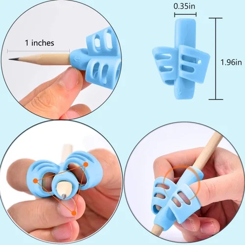 Miniatura 4 de JuneLsy - Empuñaduras de lápices para niños, escritura a mano, corrección de postura, entrenamiento de escritura para niños pequeños, preescolares