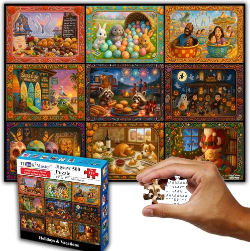 Miniatura 21 de Think2Master Rompecabezas de historia mundial de las civilizaciones antiguas, 500 piezas, gran formato para mayores de 13 años, adolescentes