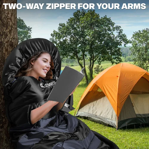 Miniatura 4 de IFORREST Sleeping Bag - Single-Person Cold Weather Camping Bed for Adults and Teens - 33/40in - Extra-Wide & Warm