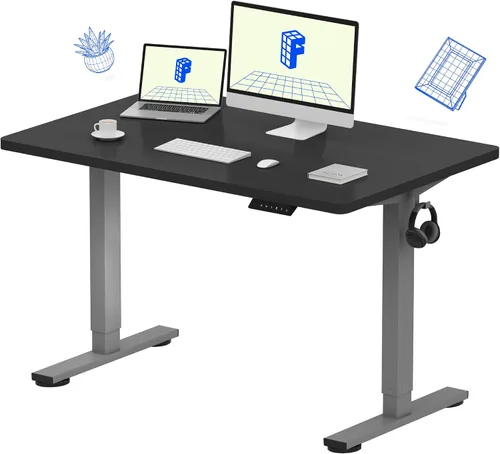 Miniatura 30 de FLEXISPOT Escritorio de Pie de Altura Ajustable Eléctrico, Marco de Escritorio de Pie de Acero Resistente con Controlador de Memoria