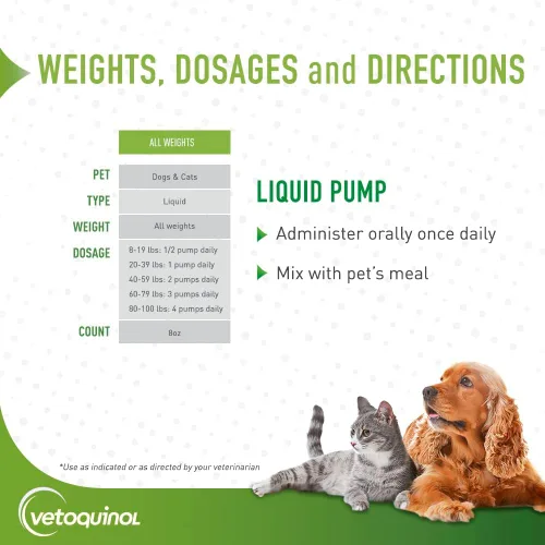 Miniatura 5 de Vetoquinol Suplemento líquido de triglicéridos Omega 3 para perros y gatos, suplemento de aceite de pescado líquido con EPA y DHA, promueve la piel