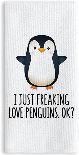 TNUW Penguin Gifts - Toallas de cocina de 16 x 24 pulgadas, divertidos regalos de invierno para mujeres, paños de cocina con temática de animales
