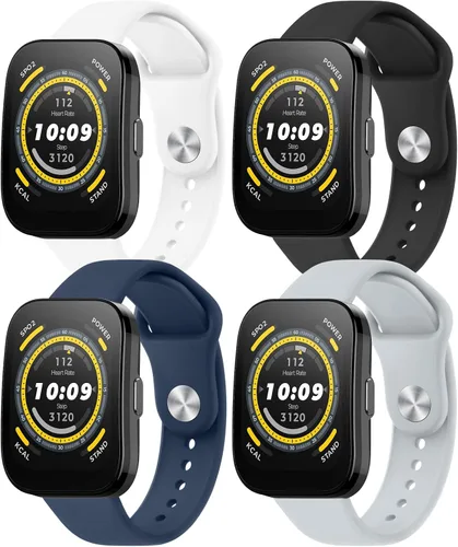 Miniatura 9 de Meliya Correa para Amazfit Bip 5 bandas para mujeres, hombres, mujeres y hombres, correa deportiva ajustable de silicona suave de 0.866 pulgadas