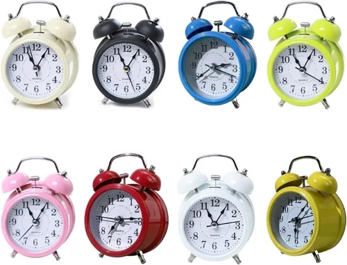 Miniatura 3 de Reloj despertador digital, reloj despertador retro ruidoso, doble campana, funciona con pilas, adorno para el hogar, aula, decoración de sala
