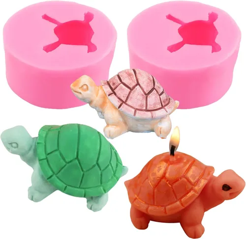 Miniatura 8 de Wehous 2 moldes de silicona para gatos, moldes de jabón de resina de animales 3D, lindo molde de fondant de animales para decoración de pasteles