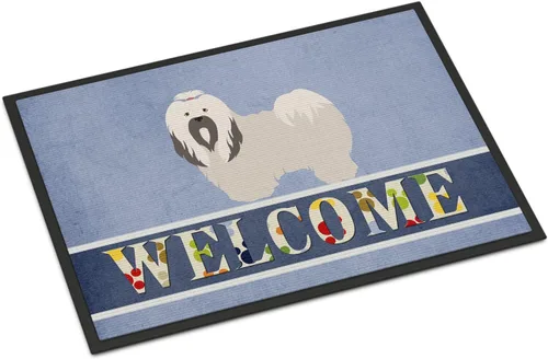 Miniatura 17 de Caroline's Treasures BB8321JMAT - Felpudo de bienvenida Berger Picard de 24 x 36 pulgadas, tapete azul para puerta delantera, para interiores