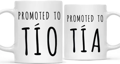 Miniatura 9 de Andaz Press Anuncio de embarazo de bebé español de 11 onzas, regalo de taza de café, promocionado a abbuela, paquete de 2, idea de regalo novedosa
