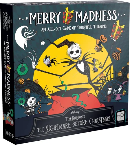 Disney Tim Burton's The Nightmare Before Christmas Merry Madness | Juego de Dados Familiar de Tirada Rápida | Excelente Juego de Mesa para Niños y