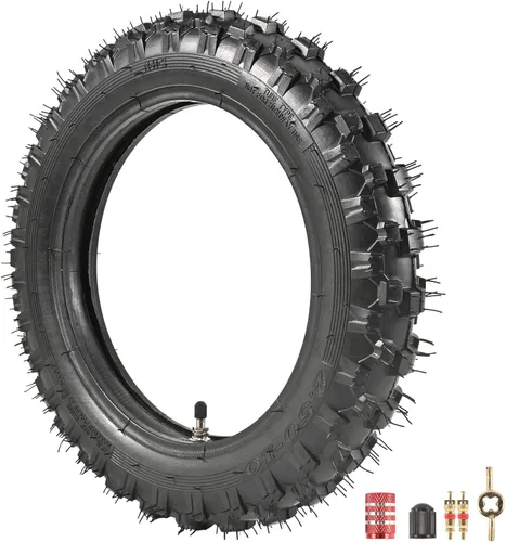 Miniatura 7 de Trkimal Juego de neumáticos todoterreno y tubo interior de 2.5-10 pulgadas, la mayoría de neumáticos de motocross de 49 cc, 50 cc y 70 cc