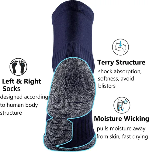 Miniatura 23 de CWVLC Calcetines deportivos de compresión acolchados para hombres y mujeres