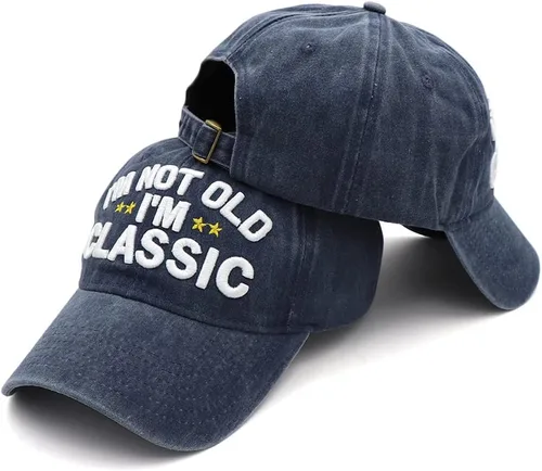 Miniatura 18 de Divertidos regalos de jubilación o cumpleaños sombreros para hombres y mujeres, gorra de béisbol clásica I'm Not Old Regalos para papá, abuelo