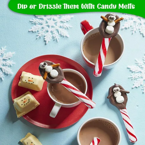 Miniatura 8 de Sprinkle Me This Cucharas de menta Paquete de 12 unidades Cucharas de caramelo temáticas navideñas Sabor tradicional de menta