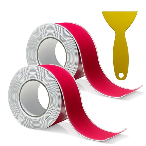 Miniatura 8 de Cinta de calafateo blanca impermeable, autoadhesiva para inodoro, bañera, cocina, esquinas, superficies de baño, fácil aplicación, 1-1/2 pulgadas x
