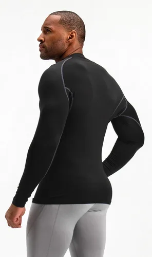 Miniatura 6 de DEVOPS 2 Pack Men's Thermal Turtle Mock Neck Shirts, Compression Long Sleeve Tops and Hoodies