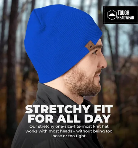 Miniatura 16 de Tough Headwear Daily Knit Beanie – Gorros para hombre – Sombreros de invierno para hombres y mujeres – Sombreros de punto cálidos para clima frío