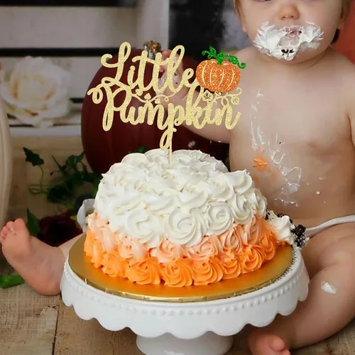 Miniatura 7 de Gyufise Decoración para pastel de calabaza pequeña, decoración de pastel de calabaza, baby shower, decoración de pastel temático de otoño, baby