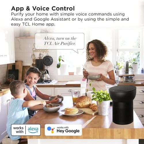 Miniatura 4 de TCL Breeva - Purificadores de aire A2 para dormitorio del hogar con ionizador de hasta 441 pies cuadrados, modo automático, filtro HEPA verdadero