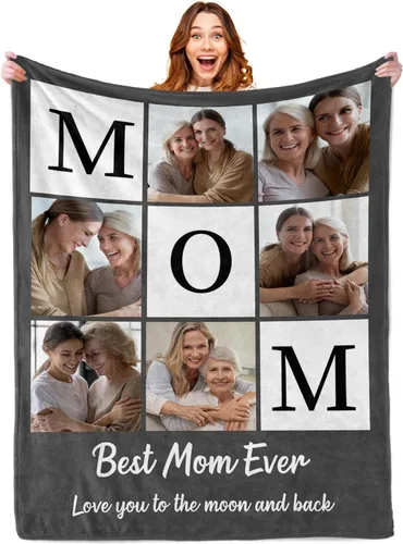 Miniatura 10 de Manta personalizada Cara Nonna con foto, manta con imagen personalizada para Navidad, San Valentín, aniversario, regalos de cumpleaños, regalos
