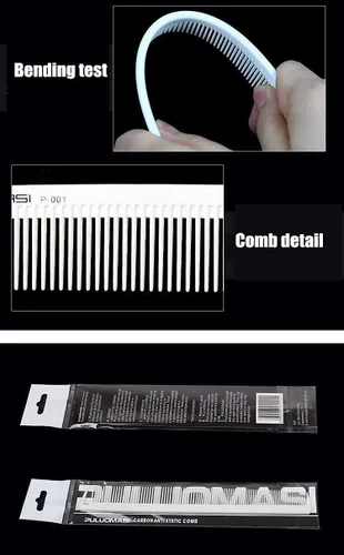 Juego de peluquería profesional – Paquete de 8 peines resistentes al calor y antiestáticos para estilo general, aseo – Peine de peluquero de dientes