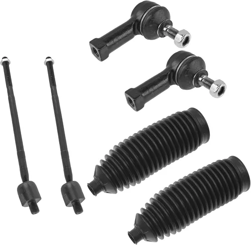 Miniatura 9 de TRQ Kit de dirección interior y exterior para lado del conductor y del pasajero delantero, con cremallera de dirección y fuelle de piñón compatible