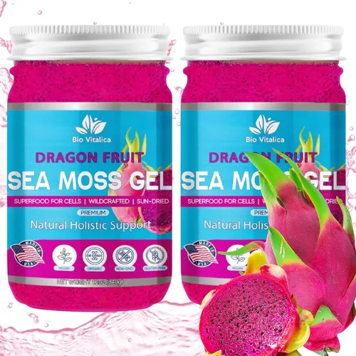 Miniatura 19 de BioVitalica - Gel orgánico de musgo marino irlandés de 12 onzas, fabricado en Estados Unidos, Dr.Sebi Wildcrafted Seamoss - Superalimento vegano