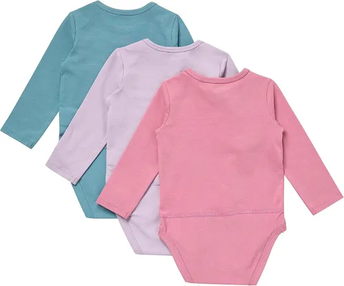 Miniatura 2 de Hanes Unisex Baby Pure Comfort Long Sleeve Bodysuits, Infant Bodysuits, Boys & Girls, 3-pack
