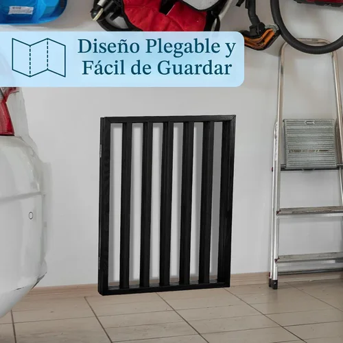 Miniatura 4 de Puerta para mascotas - Valla plegable de 3 paneles para perros de interior para escaleras, pasillos o puertas - Vallas para perros de madera