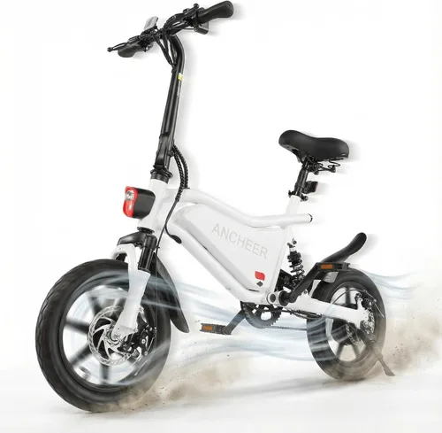 ANCHEER Bicicleta eléctrica plegable para adultos, bicicleta eléctrica de 374 Wh, bicicletas eléctricas de 20 MPH, bicicleta eléctrica plegable de