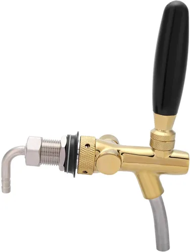 Miniatura 8 de Grifo de cerveza con control de flujo, grifo de cerveza ajustable de vástago largo, grifo de barril de cerveza Adurable, vástago cromado G5/8 grifo