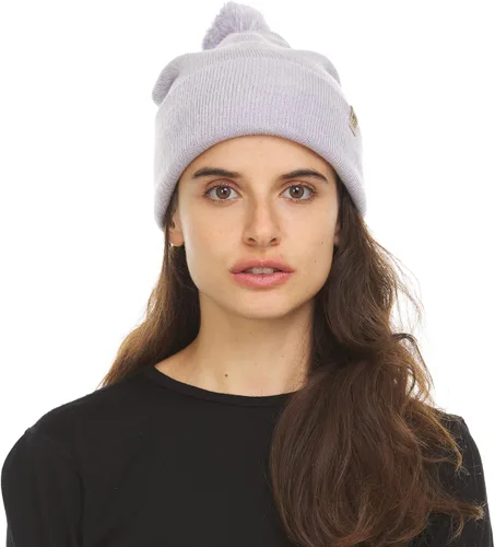Miniatura 2 de Minus33 - Gorro de punto con pompón de peso medio, 100% lana merina, gorro de invierno